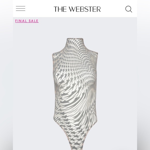 Mugler Beige and Gray Patterned Bodysuit - Picture 5 of 7